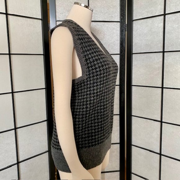 Jones New York Houndstooth Wool Vest - Vintage - Picture 4 of 16